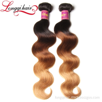 100% Human Ombre hair Braiding Hair Extension Color 1b / 4# 27 Brazilian Ombre Hair Weaves